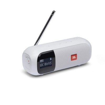 Tuner 2 Radiorekorder Weiß Tragbarer Bluetooth Lautsprecher mit MP3 DAB und UKW
