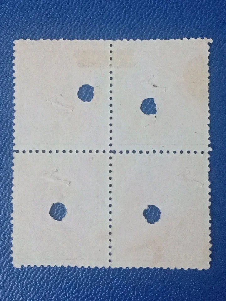 SELLOS ESPAÑA USADOS 1879 TELÉGRAFOS ALFONSO XII. BLOQUE 4 EDIFIL 202T. 10 CTS. - Imagen 2 de 2