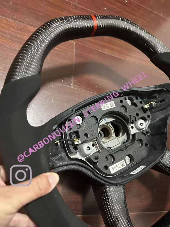  Volante fibra carbono mercedes benz w221/s65 amg/cl550/cl63/s63 07-10ys Foto 3 de 4