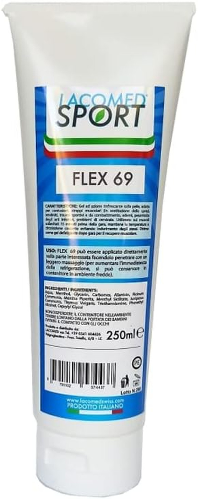 Lacomed Sport Flex 69 Bianco 250ML - Trattamento Lenitivo per Muscoli e Tendini