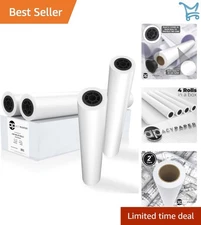 Plotter Paper Rolls 24x150 20 lb CAD Inkjet Large Format 4 Rolls