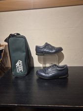 Chaussures de golf FootJoy soft joy Originals en cuir noir à pointes hommes taille UK 6,5 (I8)