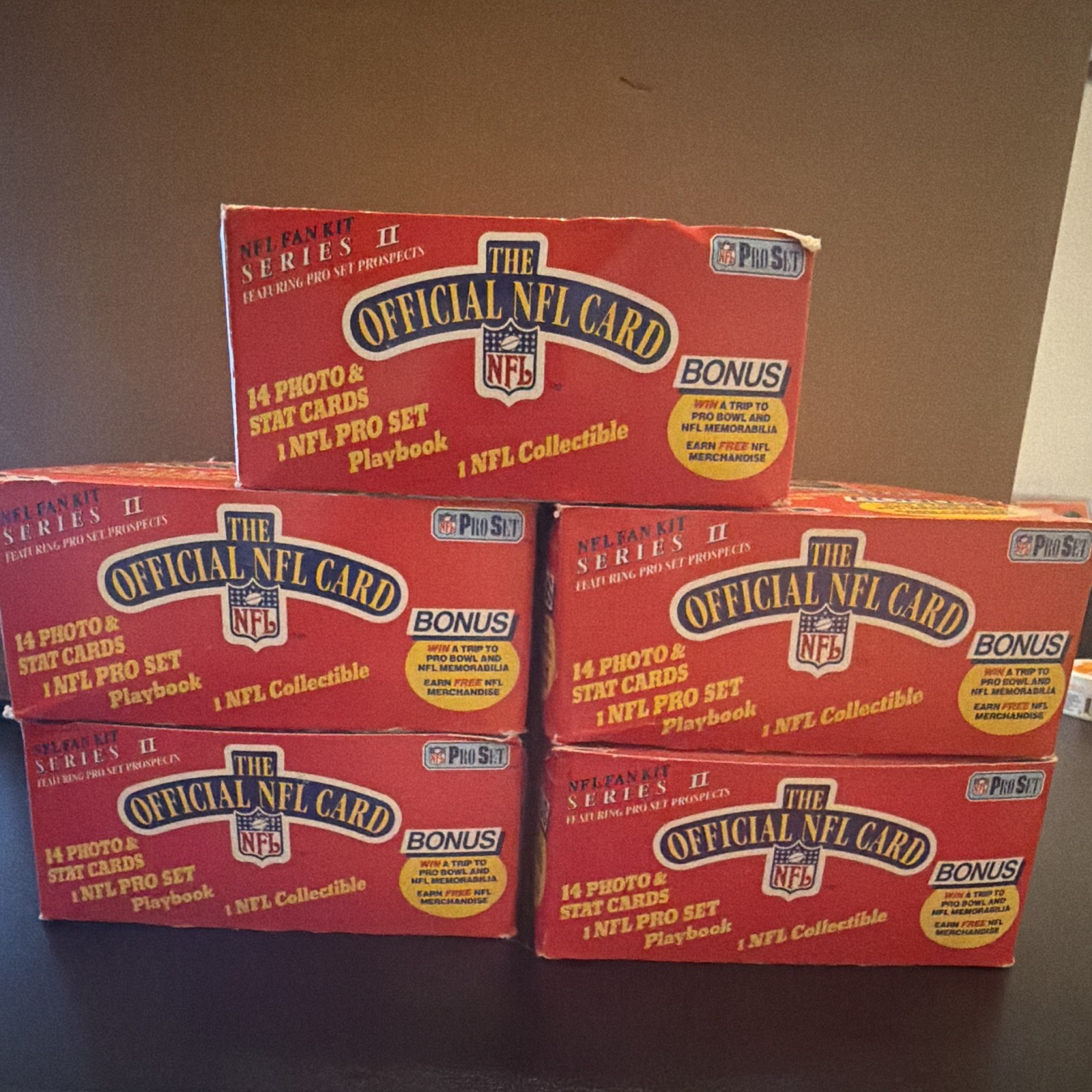 1989 Pro Set NFL Football Series 2 Wax Box Lot of 5 - 180 Unopened ...