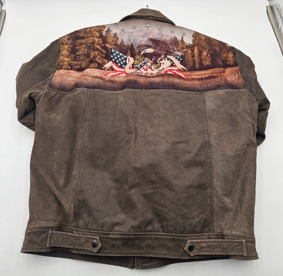 Chaqueta de cuero mediana The Bradford Exchange Land Of The Free Foto 3 de 4
