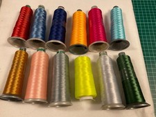 12 Madeira Polyneon, 40 weight, 5000m spools of Machine Embroidery Thread