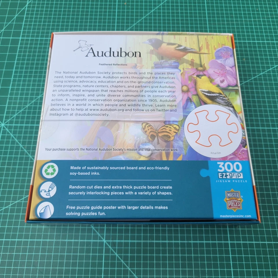 NEW MasterPieces Audubon Birds FEATHERED REFLECTIONS 300pc puzzle - Image 2 of 4