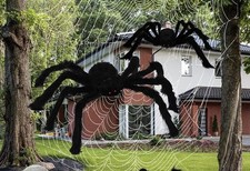 Giant 72 Inch Outdoor Halloween Scary Hairy Spider Bendable Scarey Realistic