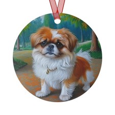 Pekingese Puppy Metal Ornaments