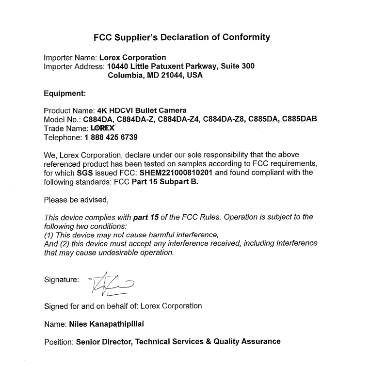 Cámara de seguridad Lorex C884DA 4K UltraHD Smart Deterrence CVI con cable Bullet (M.Ref) Foto 2 de 4