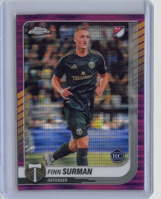 2025 Topps Chrome MLS #160 Finn Surman Magenta Pulsar