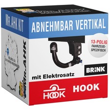Für VW Jetta III 05-10 Hook Anhängerkupplung vert. AHK abnehmbar +13p spezifisch