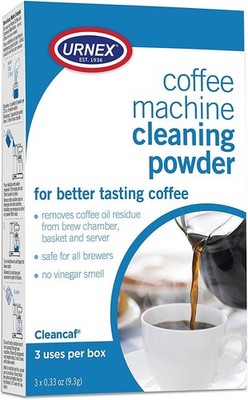 Urnex Coffee Maker and Espresso Machine Cleaner Cleancaf Powder - 3 Packets - Sa