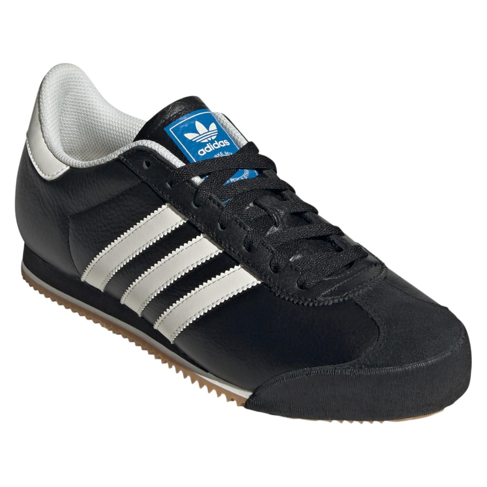 Adidas Originals Hombre Patada 74 Zapatillas Zapatos Blanco y Negro Retro Nuevo