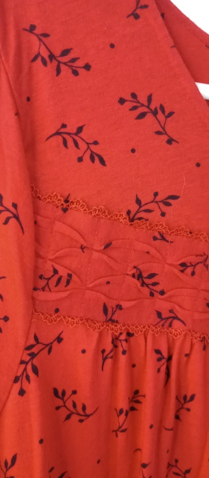 Camisón largo Croft & Barrow íntimates mezcla de algodón ~ talla grande 1X ~ Nuevo con etiquetas Rojo Foto 3 de 4