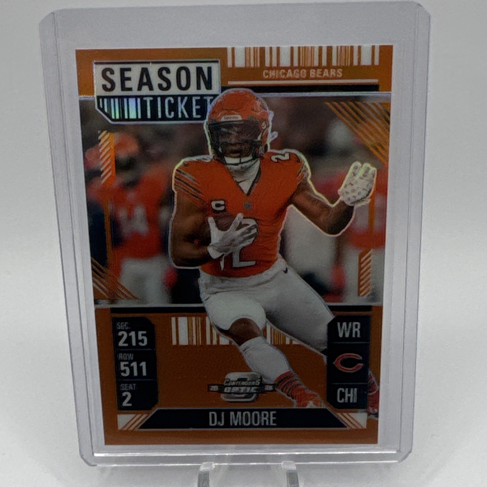 2024 Panini Contenders Optic - Season Ticket D.J. Moore #9 Orange Prizm /75