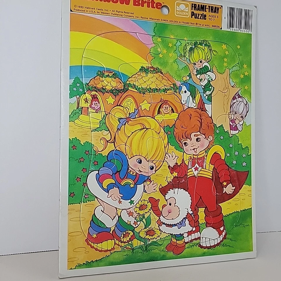 Golden Frame-Tray Puzzles Rainbow Brite Vtg 1983  - Image 4 of 4