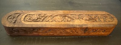 Handcarved Archana Handicrafts Made In India Trinket Box With Sliding Opening 9 