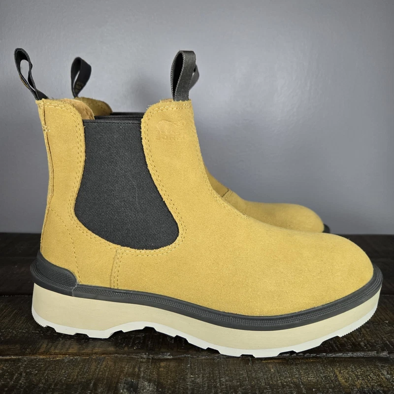 sorel hi line chelsea waterproof suede ankle boots