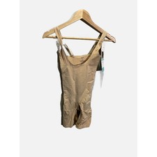 Assets by Spanx Open-Bust Bodysuit Womens S Beige Firm Control Shapewear