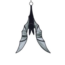 Bat Stained Glass Window Hangings,Suncathers, Larger Halloween Bat Ornaments ...