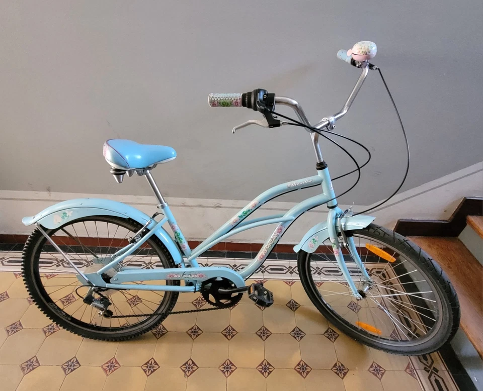 Cruiser, Chopper Blaues Damenfahrrad, 26"Zoll, Shimano 6 Gang. - Bild 4 von 4
