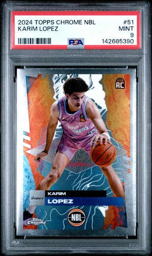 2024 TOPPS CHROME NBL #51 KARIM LOPEZ PSA 9 - Picture 1 of 2