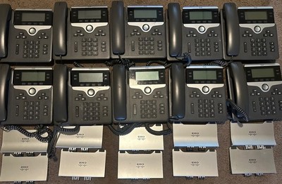 CISCO CP-7841 UC Phone Office Phone w/Stand  Lot of 10