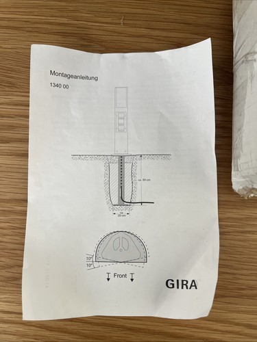 Gira Ground anchor - Montageanleitung In Used Condition