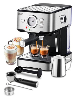 #ad Gevi Espresso Machine 15 Bar Pressure Cappuccino Maker with Milk Frother Wand $127.46