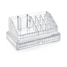 Cosmetic Organizer with Drawer "Diamond" 23x15x11.5 cm, Plastic BoxUp