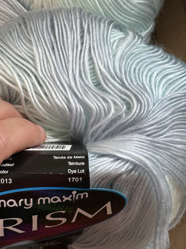 Lot Of 3 Mary Maxim Prism DK Weight Yarn In Color Seascape Ombré New Blues Green - Image 2 of 4