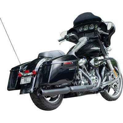 S&S Cycle 2-into-1 4'' Swindler Muffler Kit - Black for M8 Touring 550-1139