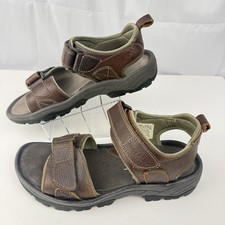 Rockport Men s Rocklake V76682 Leather Strap Sport Sandals, Brown, Size 8