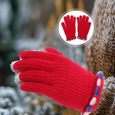 1 Pair Gloves For Women: Lady Cold Weather Knitted Touchscreen Gloves - Outdoor