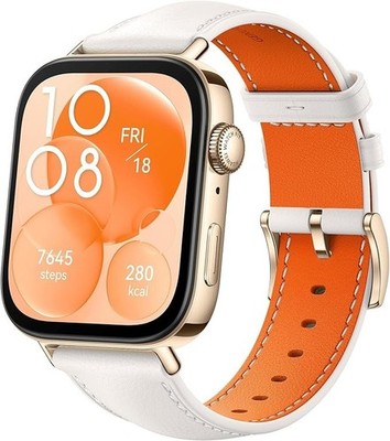 HUAWEI Watch FIT 3 - Bluetooth Anrufe, GP - Smartwatch Weißes Leder - Neu OVP