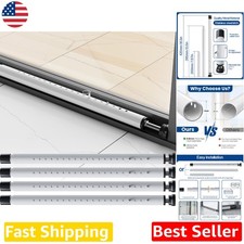 Metal Sliding Door Security Bar Set - 4 Pcs Adjustable 17-50" Burglar Proof
