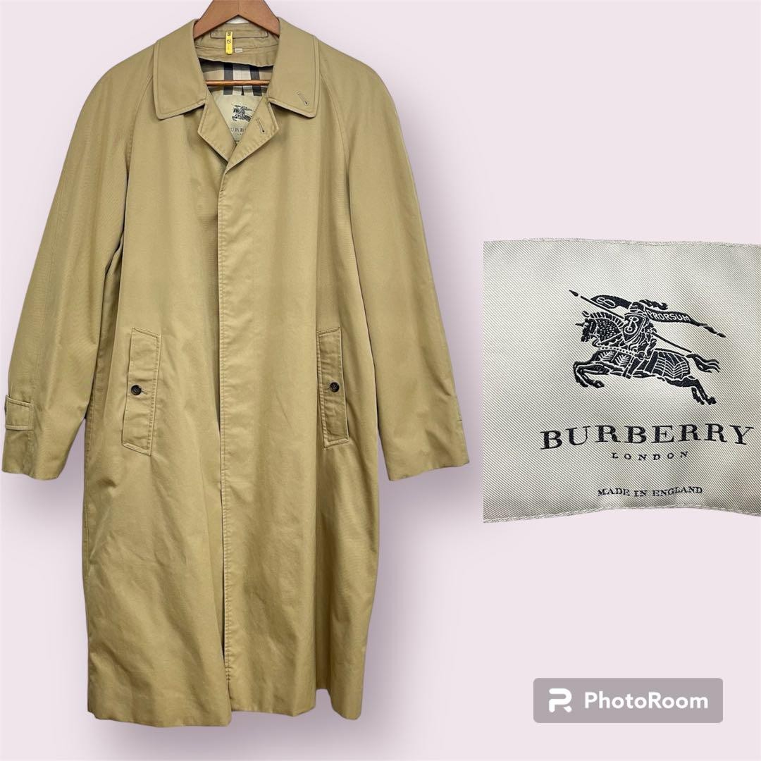 Burberry Balmacaan Coat Outerwear With Check Pattern Beige Size 48 For Men thumbnail 14