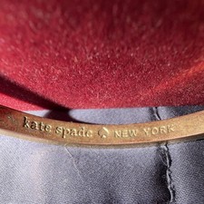 Kate Spade New York Signed Gold Tone Black En...