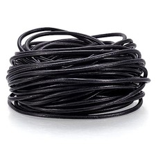 Pandahall 32.8ft Cowhide Genuine Leather String Cord 2.5mm Round Jewelry 