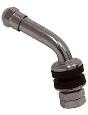 Mid USA 53212 Chrome Tubeless 45 Degree .480" Curved Wheel Valve Stems Two Pack