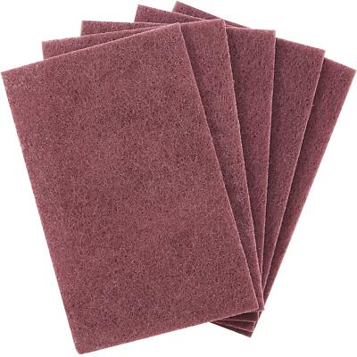 Heavy Duty Xl Red Scouring Pads. 6x9 In 5 Pack Of Scrubber Tools For Cleaning St