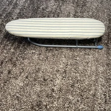 Sleeve Ironing Board Excellent Quality. Blue & Natural Cover. 4.75" x 20" EUC