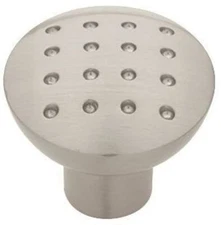 1-1/8" Small Dimpled Knob Satin Nickel