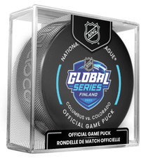 2022 Global Series Finland Game Puck Colorado Avalanche VS Columbus Blue Jackets