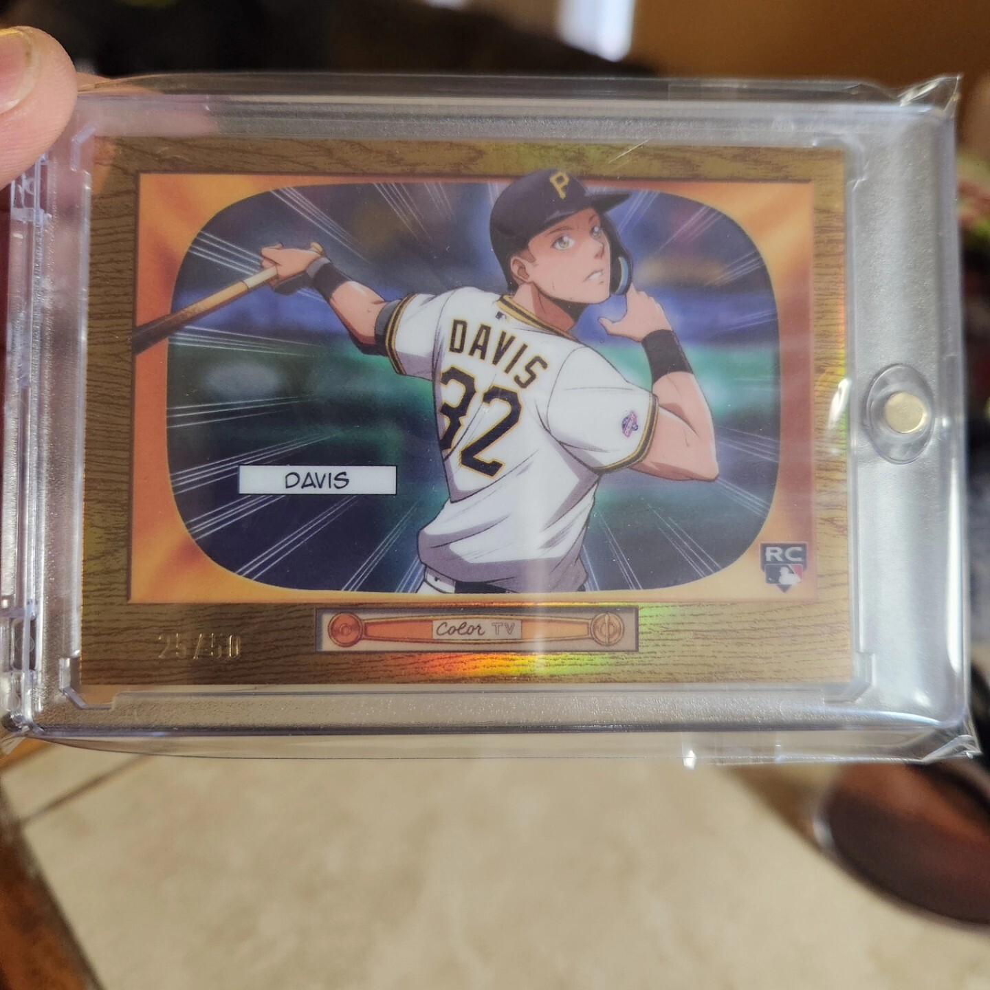 2024 Bowman #BA-7 Henry Davis 1955 Bowman Anime SSP Case Hit Pirates GOLD /50