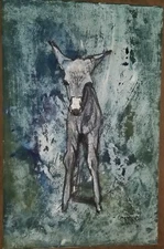 Original Acrylic on Artist Board,  Blue Period