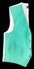 New Men's Mermaid Green Tuxedo Vest Fullback Wedding Groom Church Suit 3XL