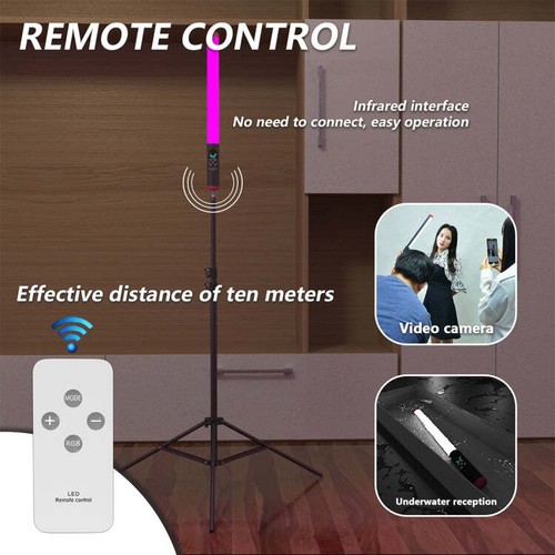 PULUZ RGB 114 LED Impermeable Fotografía Portátil Luz Stick con Control Remoto - Imagen 7 de 8