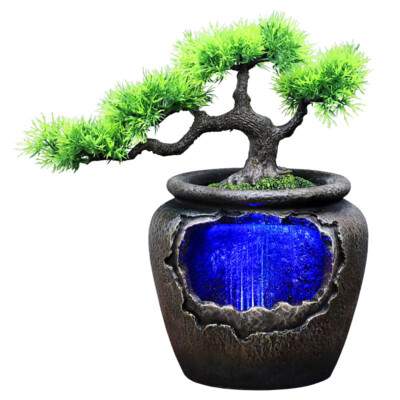 Indoor Tabletop Water Fountain Waterfall Fountain Rock Fengshui Decor Desktop