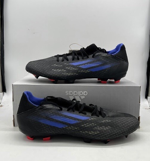 Adidas X Speedflow.3 FG Black Blue Soccer Cleats FY3296 Mens Size
